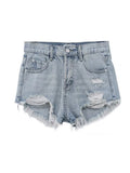 Women Sexy Shorts Jeans Summer Fashion Casual Irregular Vintage Streetwear Club Party All-Match Ripped Hole Mini Denim