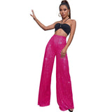 High Waist Fashion Casual Sequins Loose-fitting