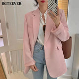 New Spring Autumn Loose Women Jacket Blazer Casual Notched Collar Long Sleeve Female Jackets 2021 Ladies Suit