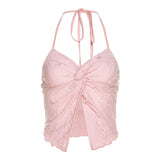 2023 Summer New Women's Clothing Pure Color Sexy Fashion Hanging Neck Strap Bare Back Small Vest