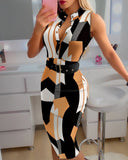 Independent Station Popular Style Sexy Fashion Button Dress Dress With