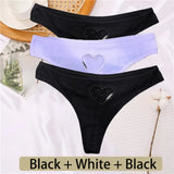 Cotton G-String Seamless Thong Women Transparent Heart Low Waist Panties Ladies Underwear Panty Comfortable