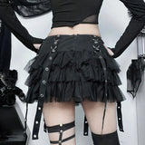 Summer New Women's Dress Short Skirt Dark Fashion Trendy Hot Girl Sexy Slim Cake