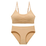 Seamless Bra Set Push Up Bra+ Pantys Brassiere Fitness Underwear Lingerie Women's Soft Comfort Sexy Stretchy Tank
