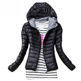 Winter Jacket Women Outerwear Slim Hooded Down Jacket Woman Warm Coat