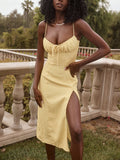 Women Summer Beach Sleeveless Spaghetti Strap Sexy Bodycon Print Dress Party Clothes