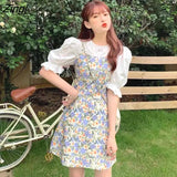 Sets Women Print Cute Girls Puff Sleeve Summer Elegant Ladies Clothing Trendy Popular Holiday Preppy Harajuku