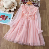 Girls Dress 2021 Girls Clothes Princess Party Dress Backless Lace Tutu Layered Dress Elegant Ceremony Teenage