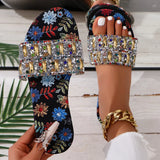 Zingj Flat Slippers Female 2024 Summer New Print Wear Fashion Large Size