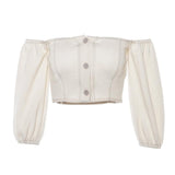 Summer Cardigan Women Short Sleeve White Knit Cardigan Off Shoulder Sweater Crop Streetwear Y2k Vintage Cardigan