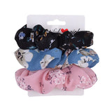Women Vintage Hair Scrunchies Velvet Scrunchie Set Elastic Hair Bands Girls Headband Ponytail Hair Rope Hair