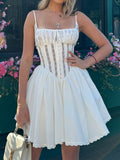 Sexy Babes Women's Pure Lust Lace Sling Skirt Pony Dress Body-Dexy White Dress Dress