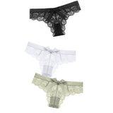 Sexy String Lace Underwear Women Back Bow Panties Women G String T-back Thong Transparent Lingerie Cute