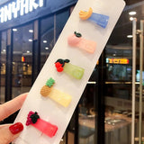 Pcs/Set Girls Cute Cartoon Animals Fruit 5 Cm Hairpins Children Lovely Hair Clips Barrettes Gift Kids Hair Accessories