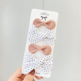 New Leopard Printed Bowknot Hair Clips For Cute Girls Lace Handmade Hairpins Boutique Barrettes Kids Hair
