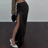 High Split Flower Maxi Skirt- Outfit