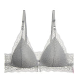 Sexy Lace Wireless Front Closure Bra For Women Sexy Embroidery Lingerie Push Up Bra Comfort Breathable Backless