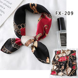 Square Silk Scarf Women Fashion Print Small Neck Scarfs Office Lady Hair Band Foulard Hand Kerchief Female Bandana
