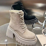 Brand Women High Heels Suede Chelsea Ankle Boots 2022 New Designer Wedges Sport Casual Shoes Ladies Zipper Snow