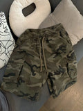 Zingj Large Pocket Overalls Camouflage Shorts Men And Women Summer Street Loose Versatile Straight Five Minutes In The Pants