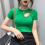 shirt Striped Classic Bottom T-shirts For Women Colorful T Shirt Woman