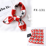Square Silk Scarf Women Fashion Print Small Neck Scarfs Office Lady Hair Band Foulard Hand Kerchief Female Bandana