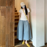 High-Waist Anti-Wrinkling Quick Dry Umbrella Dress Women In The Summer Of 2025 New Korean Version Of The A-Word Long Work Dress Half-Dress