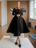 Elegance Elegant Dress 2025 Summer New Mesh Splicing Hanging Neck To Show Thin Fashion