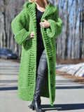 Hooded Loose Thickened Sweater Long