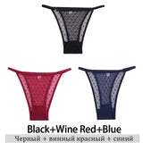 Transparent Floral Lace Panties Women Low-Waist Underpant Hollow Out Thong Female G-String Underwear Lingerie