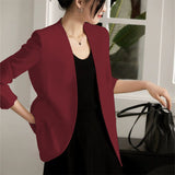 Suit Spring And Autumn New Cushion Shoulder Casual Fashion Temperament Slimming Professional OL Small Suit Coat