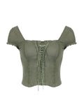 top with lace trim and
