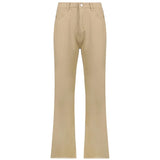 Khaki Casual High Waist Jeans Women Pocket Elegant Straight Denim Trousers Fashion Solid Pants Capris Summer