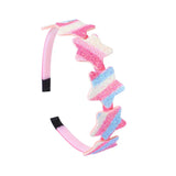 Fashion Girls Glitter Hair Bands Cute Colors Hair Hoop Hairbands Lovely Bow Stars Headbands For Kids Gifts Hair