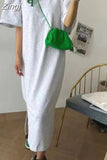 Puff Sleeve T Shirt Dress Summer Women Korean Loose Ladies Womens Fashion Tshirts Dresses Elegant Woman T Shirt Dress