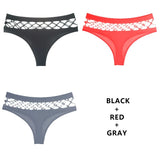 3Pcs/Lot Hollow Out Lingerie Seamless Sexy Panties Women Elasticity Underwear Temptation Middle-waist G String