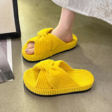 Flat Soles And Wear A Word Flip-Flop Four Seasons New Butterfly Indoor Soft Soles Comfortable Ladies Cotton