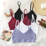 Colors Seamless Tank Tops Women Bra Female Lingerie Sexy Underwear Adjustable Strap Wire Free Bralette Brassiere