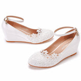 Cm Low Heel Pedicles Thin High Heel Women's Shoes Slope Heel High Heel Casual Shallow Buckle Round Head Single Shoe