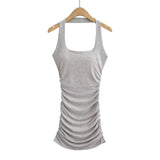 Zingj Trendy Women's Wear In Summer, The New Fashionable Spicy Girls' Tight Hip Skirt Shows Figure, Hanging Neck Dress And Short
