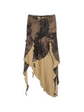 Asymmetric Lace Up Maxi Skirt- Outfit