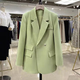 Spring And Autumn New 2025 Korean Blazer Female Niche Temperament Long-Sleeved Casual Retro Top