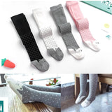 0 to 3 Yrs Lovely Kitten Tights For Baby Girls Dot Toddler Kids Pantyhose Soft Cotton Cat Children Trousers