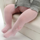 to 6 Years Summer Knitted Mesh Pantyhose For Princess Ultrathin Breathable Large Bowknot Tights For Girls Cotton Kids