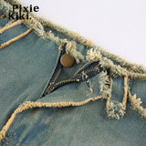 Y2k Vintage Low Rise Denim Shorts Streetwear Ripped Jean Shorts Cute Sexy Summer Bottoms Womens 2022