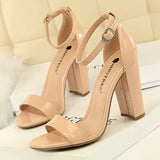 Sexy High Heels New Women Pumps Comfort Women Shoes Block Heels Ladies Shoes Buckle Women Heels Female Shoes Women