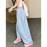Work Pants Women Summer Thin Small Straight Loose Leisure Wide Leg Pants Trousers