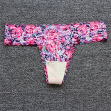 Floral Lace Thong Panty VS Women Floral Thongs and G String Tanga Panties Underwear Sexy Lingerie Panty Seamless