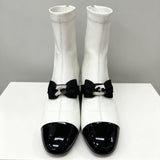 Autumn And Winter New Double C Small Fragrant Style French Bows Coarse And Short Boots Women Elegant Korean Version