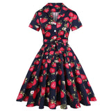 Vintage Winter Autumn Women Dress Plaid Printed England Style Large Size Shirt Sundress 50s 60s Pinup Swing Casual